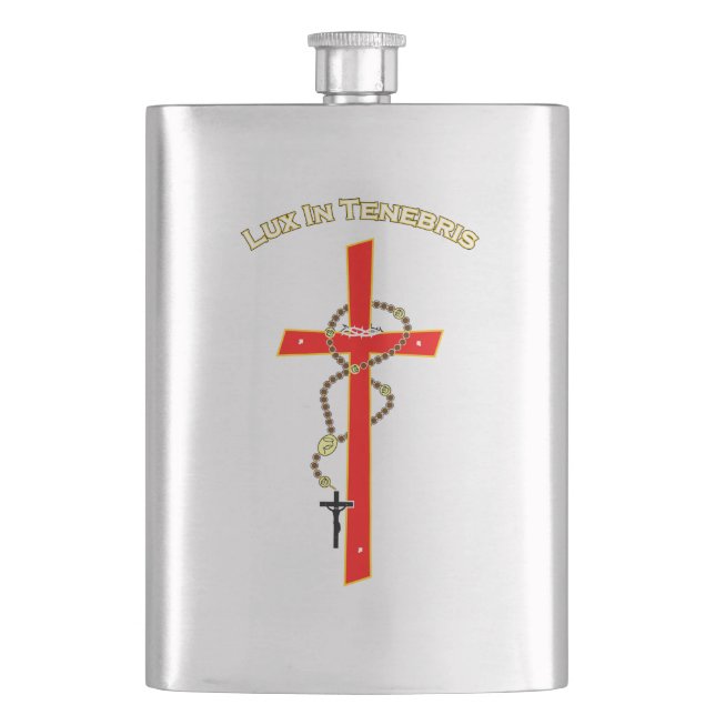 Lux in Tenebris -01 Flask (Front)
