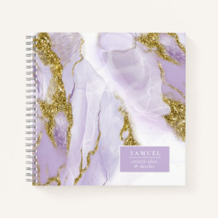 Lux Ink Lavender Abstract ID990 Notebook
