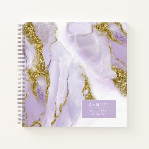 Lux Ink Lavender Abstract ID990 Notebook