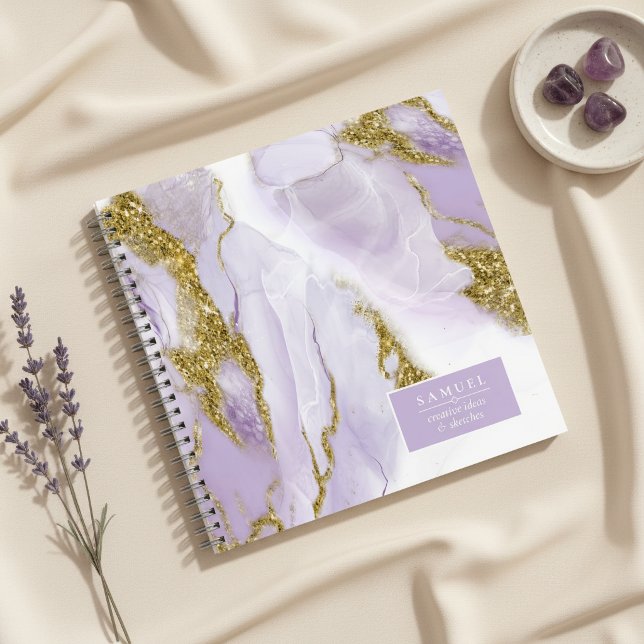 Lux Ink Lavender Abstract ID990 Notebook (Creator Uploaded)