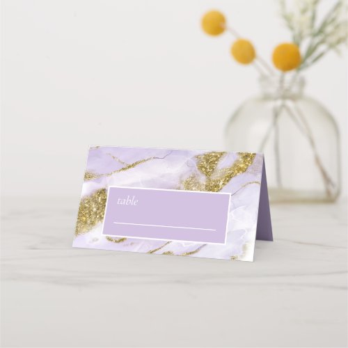 Lux Ink Lavender Abstract ID990 Place Card