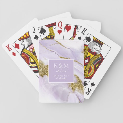 Lux Ink Lavender Abstract ID990 Playing Cards