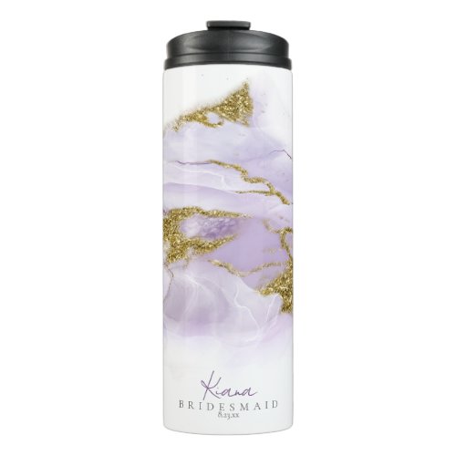 Lux Ink Lavender Abstract ID990 Thermal Tumbler