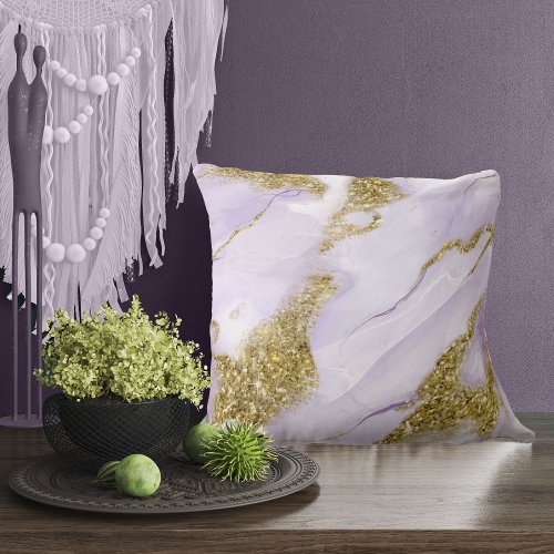 Lux Ink Lavender Abstract ID990 Throw Pillow