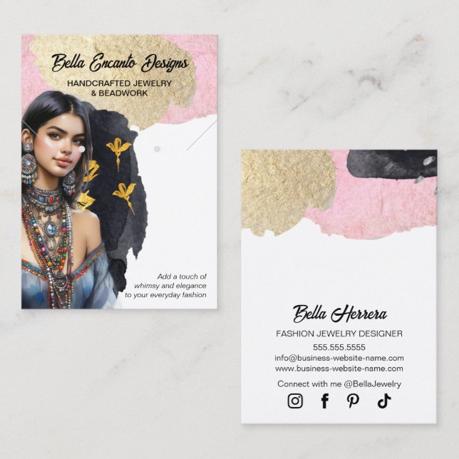 Lux Jewelry and Earring Display Card (Front/Back)