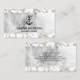 Lux Marble   Anchor Icon Business Card