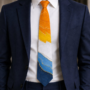 Lux Marble AroAce Pride Colors Neck Tie