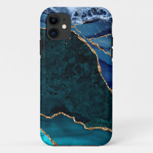 Lux Peacock Agate & Gold iPhone 11 Case
