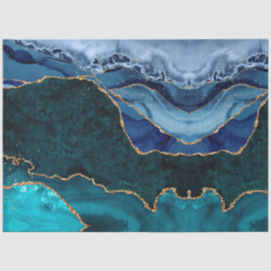 Lux Peacock Agate & Gold Tissue Paper