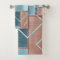 Luxe Abstract | Blush Rose Gold and Teal Geometric