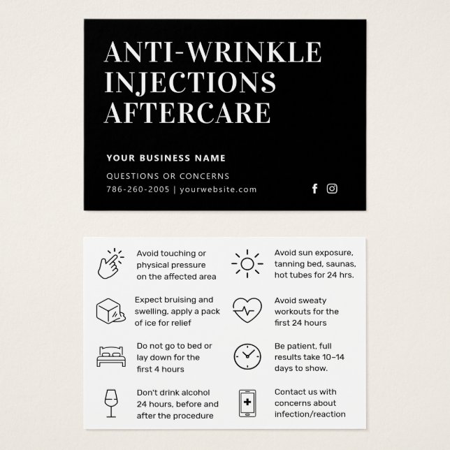 Luxe Black Classic Injection Aftercare (Front & Back)