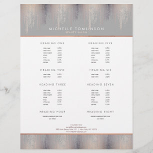 Luxe Blush Confetti Rain Pattern Gray Flyer