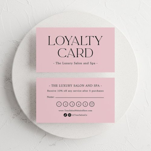 Luxe Blush |  Upscale Customer Loyalty Card