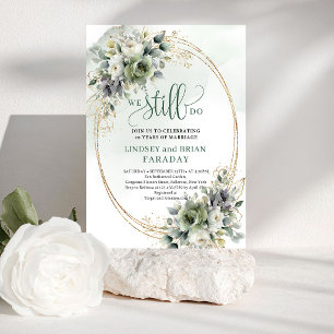 Luxe Bohemian Eucalyptus Vow Renewal Invite