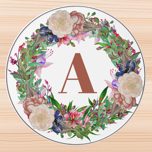 Luxe Botanical Garden Monogram Wireless Charger (Creator Uploaded)