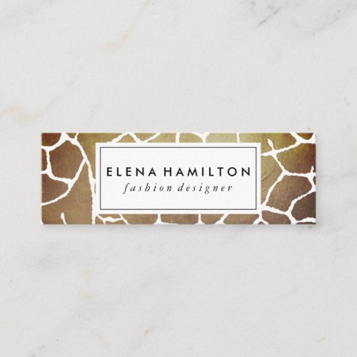 Luxe Brown Pattern Mini Business Card