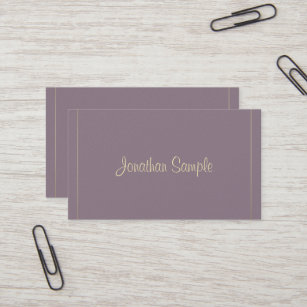 Luxe Businessman Calligraphy Script Pearl Luxury Business Card