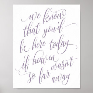 Luxe Calligraphy In Memory Sign (Lavender)