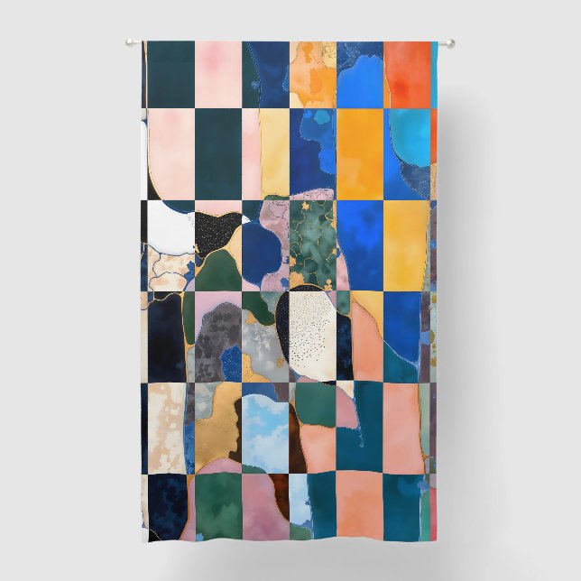 Luxe Checkerboard Curtain (Front)