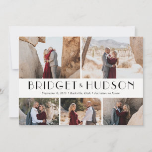 Luxe Collage Editable Color Save The Date Card