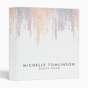 Luxe Colorful Confetti Rain Pattern 3 Ring Binder