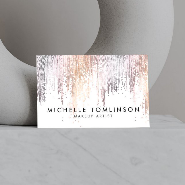 Luxe Colorful Confetti Rain Pattern Business Card (Creator Uploaded)