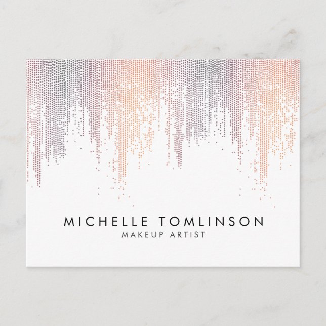 Luxe Colorful Confetti Rain Pattern Postcard (Front)