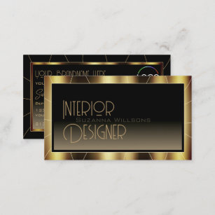 Luxe Dark Gold Frame Brown Gradient Cool with Logo Business Card