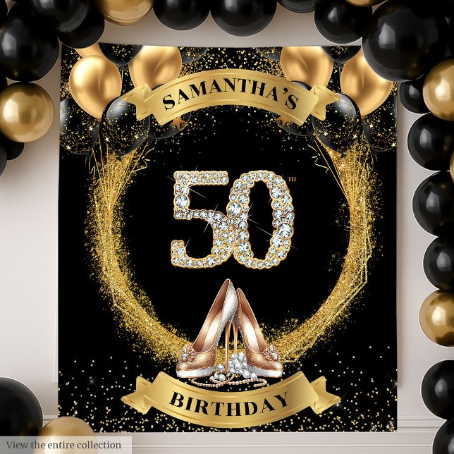 Luxe Diamond Numbers Backdrop with Gold Balloons (Luxe Diamond Numbers Backdrop with Gold Balloons

)