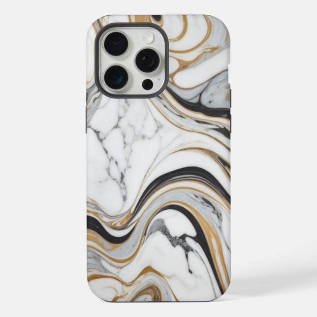  Luxe Elegance  Brushed Marble Texture  Print iPhone Case (Back)