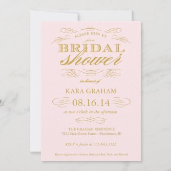 Luxe Elegant Bridal Shower Invitation by BanterandCharm at Zazzle