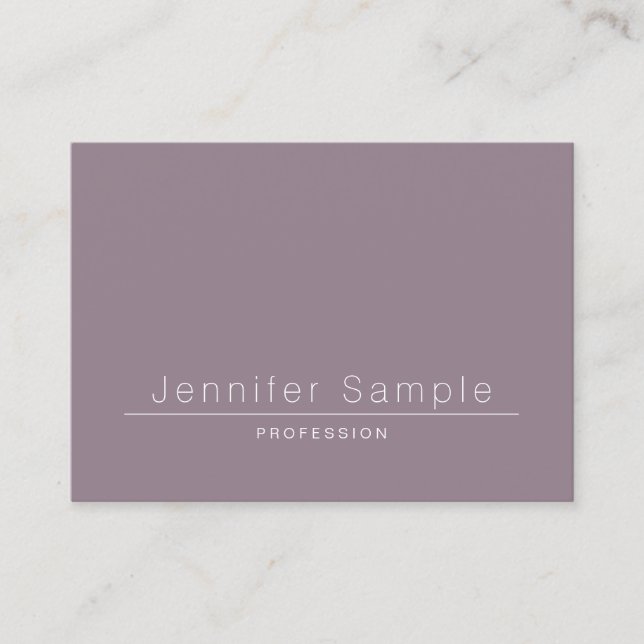 Luxe Elegant Sleek Modern Salon Plain Trendy Business Card (Front)