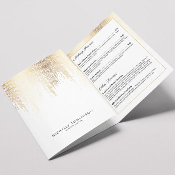 Luxe Faux Gold Confetti Rain Pattern Brochure by 1201am at Zazzle