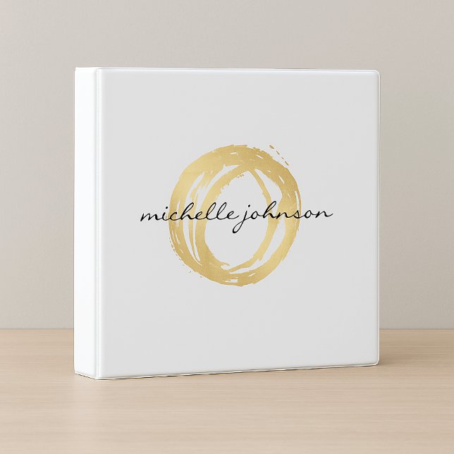 Luxe Faux Gold Painted Circle Designer Binder (Creator Uploaded)