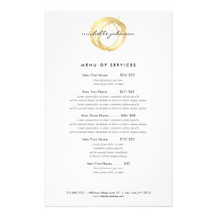 Luxe Faux Gold Painted Circle Designer Logo Flyer