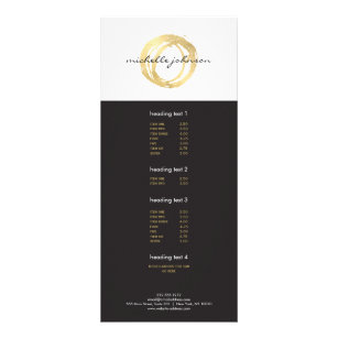 Luxe Faux Gold Painted Circle Designer Logo Rack Card
