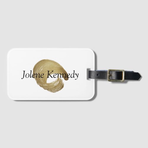 Luxe Faux Gold Rustic Elegant Modern Minimal  Luggage Tag