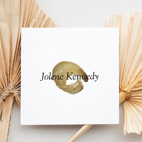Luxe Faux Gold Rustic Elegant Modern Minimal  Square Business Card