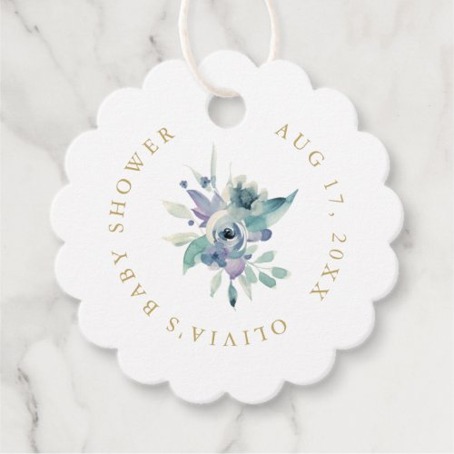 Luxe Floral Baby Shower Thank You Favor Tags