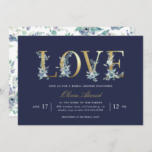 Luxe Floral Bridal Shower Invitation