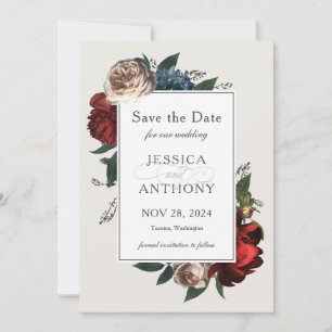 Luxe Floral Save the Date for Wedding
