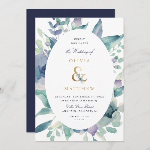Luxe Floral Wedding Invitation
