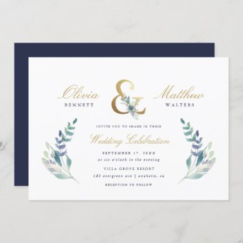 Luxe Floral Wedding Invitation by rileyandzoe at Zazzle