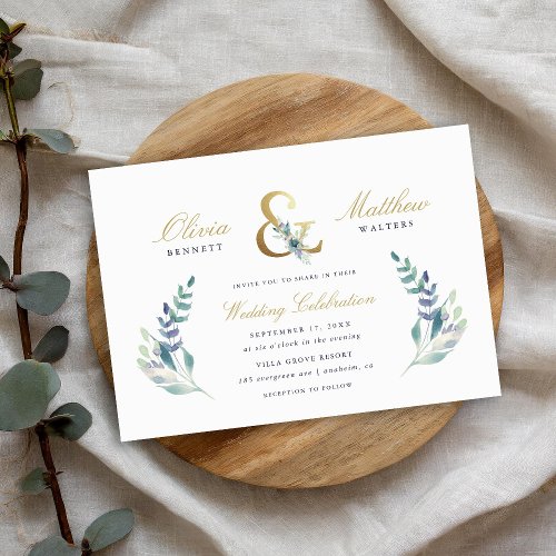 Luxe Floral Wedding Invitation