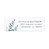 Luxe Floral Wedding Return Address Label | Zazzle