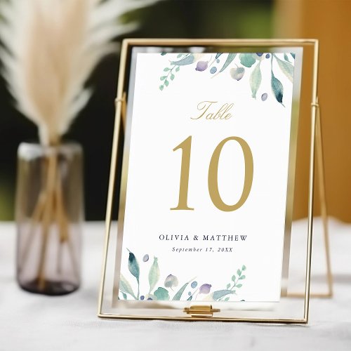 Luxe Floral Wedding Table Numbers