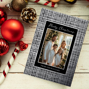 Luxe Foil Christmas Card Template Customize Black 