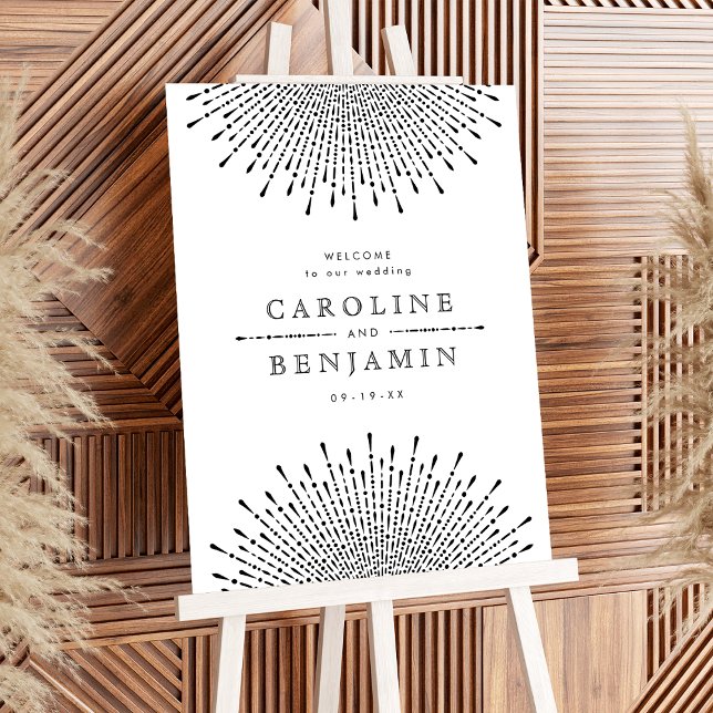 Luxe glam art deco vintage wedding foam board (Luxe glam art deco vintage wedding foam board)