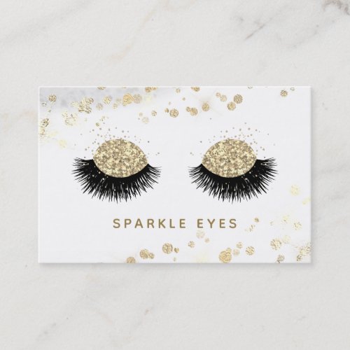  Luxe Glam Gray Black GoldEyes Lashes Business Card
