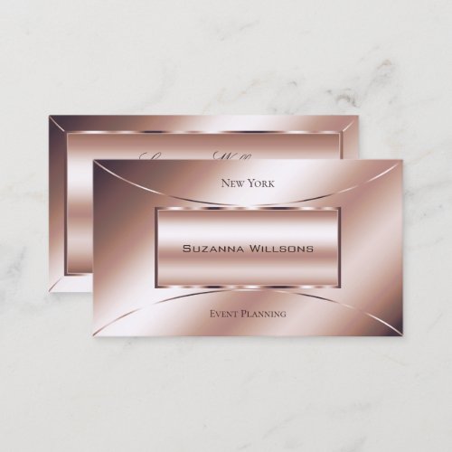 Luxe Glam Rose Golden Chic Decorative Eye Catching Business Card
